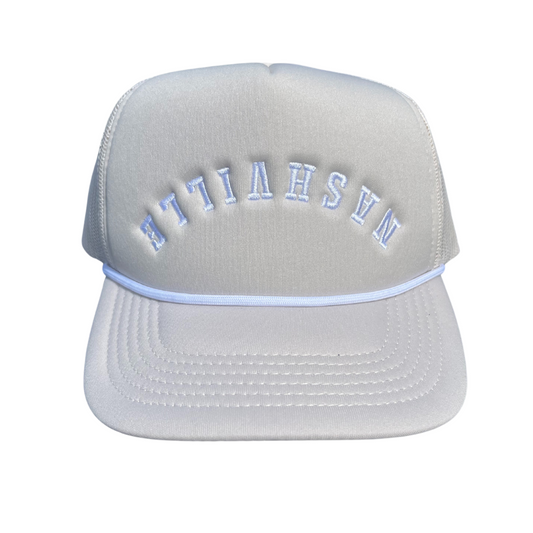 Nashville Upside-Down Foam Trucker Hat (Khaki)