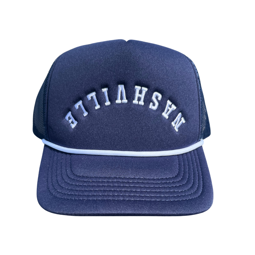 Nashville Upside-Down Foam Trucker Hat (Navy)